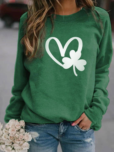 Levoire | Femme Jour de la Saint-Patrick Imprimé Trèfle T-shirt College