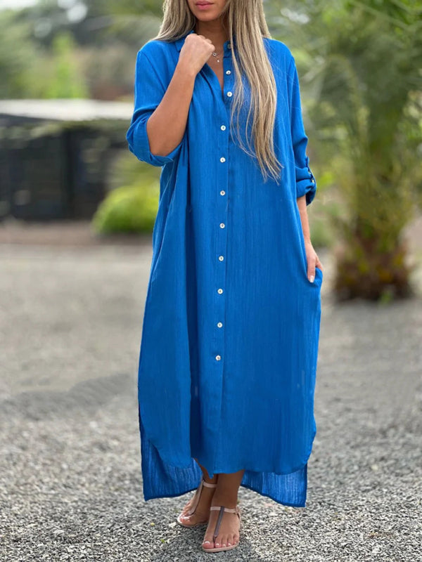 Levoire | Vêtements pour femmes Robe Kaftan à manches longues Heureuse Reversi Sininen