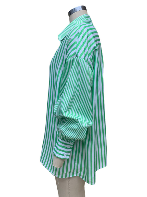 Levoire | Nouvelle chemise rayée simple moderne à manches longues pour femmes
