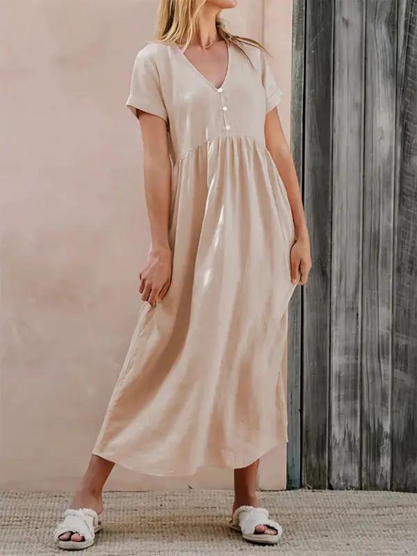 Levoire | Femme Unie Élégante Robe Lâche
