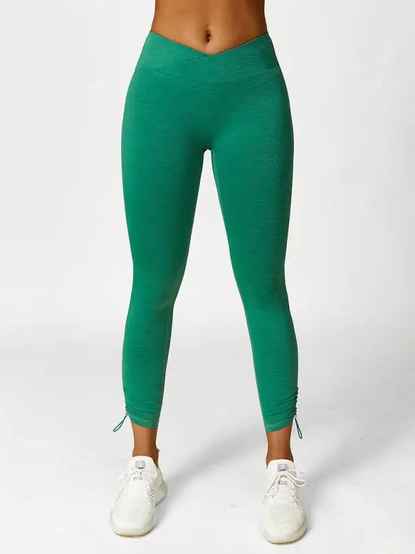 Levoire | Nouveau sweat à capuche pantalon de jogging vêtements de yoga respirant uni leggings de course Vert