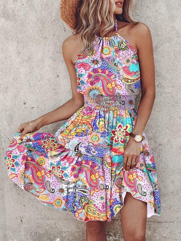 Levoire | Nouvelle robe sexy sans épaules à col halter pour dames Lavande