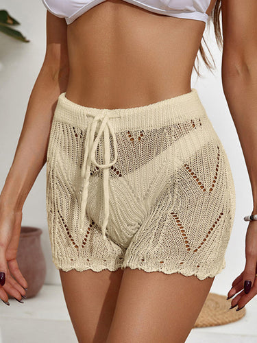 Levoire | Nouveaux pantalons de plage en crochet troués avec cordon