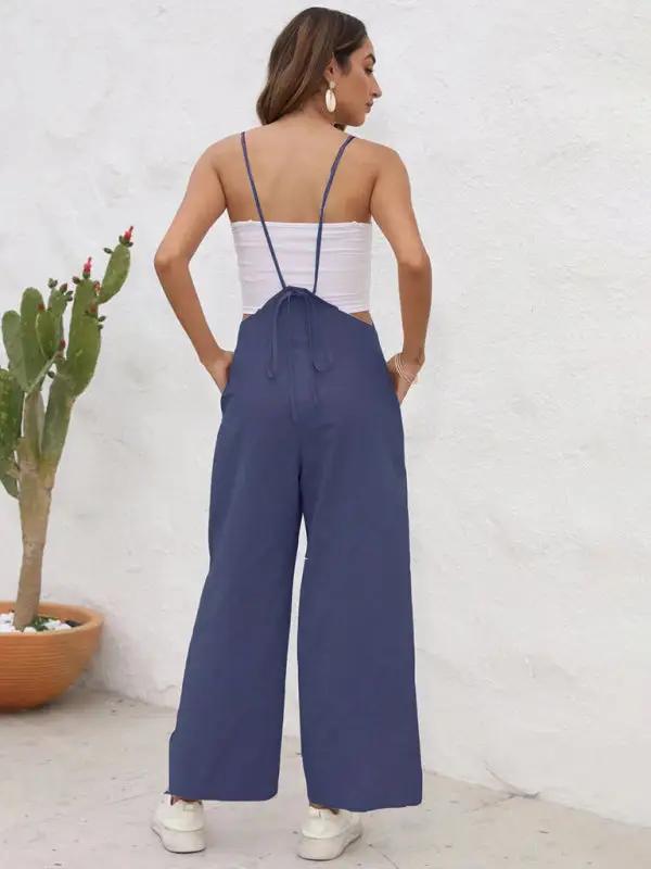 Levoire | Nouveau pantalon large décontracté en couleur unie