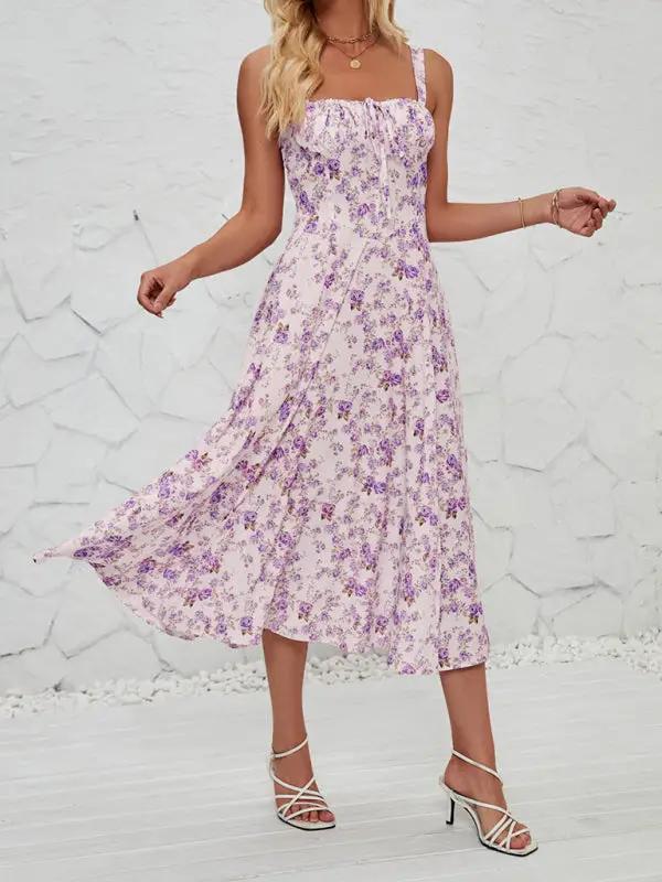 Levoire | Femme Mode Fleur Pastoral Long Robe Kaava4