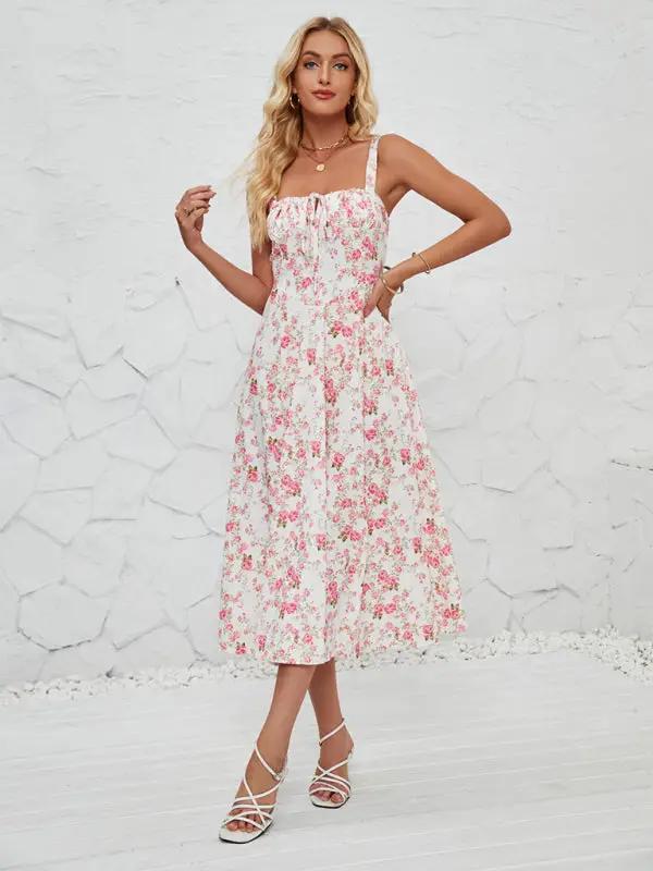 Levoire | Femme Mode Fleur Pastoral Long Robe Muster5