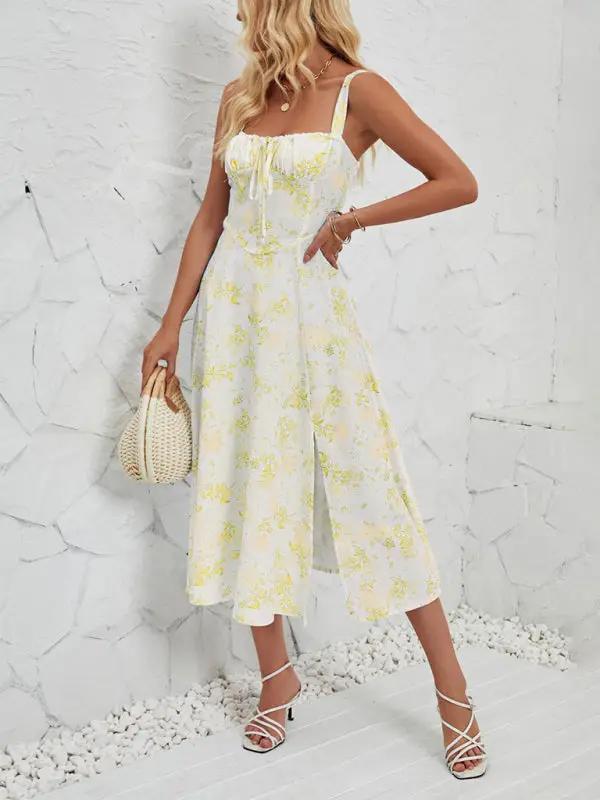 Levoire | Femme Mode Fleur Pastoral Long Robe Muster6