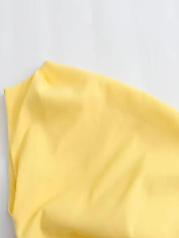 Levoire | Nouveau pull femme uni avec col en biais sans manches top plissé asymétrique