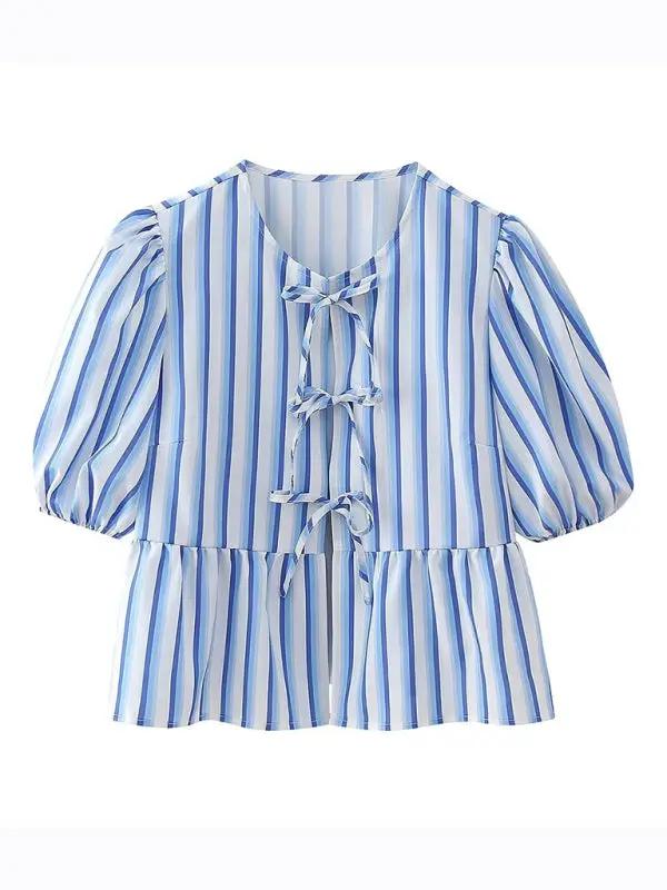 Levoire | Modern, décontracté et polyvalent, chemise à cordon en multicolore Sininen