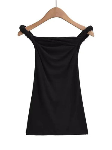 Levoire | Nouveau design crâne col en ligne sexy fille mince T-shirt unicolore