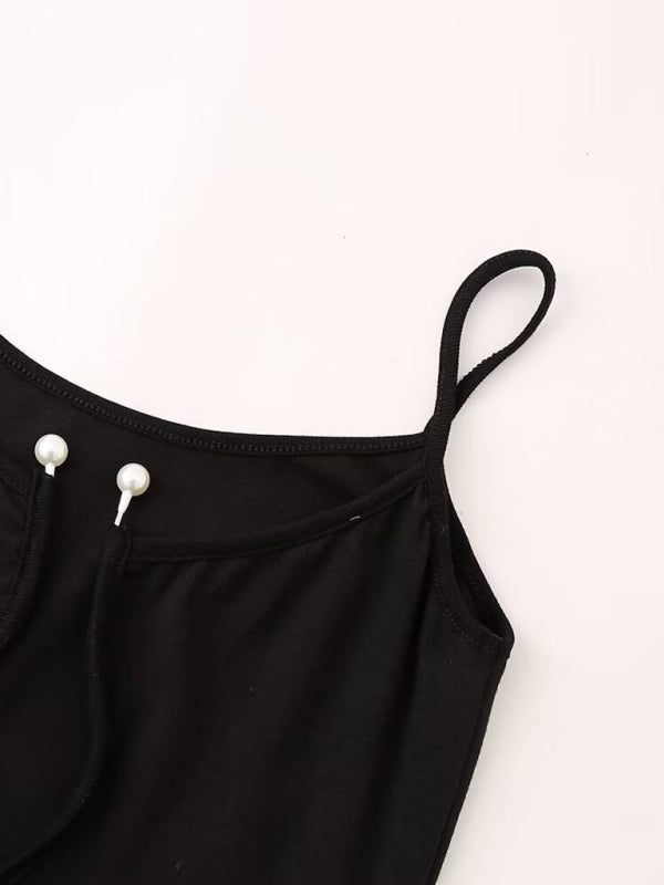 Levoire | Nouvelle robe à bretelles décoratives irrégulières ondulées sexy