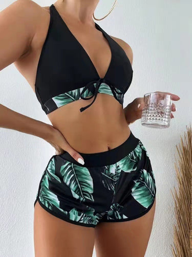 Levoire | Nouvelle conscience de la mode multicolore imprimée ensemble de bikini sexy tri-élément