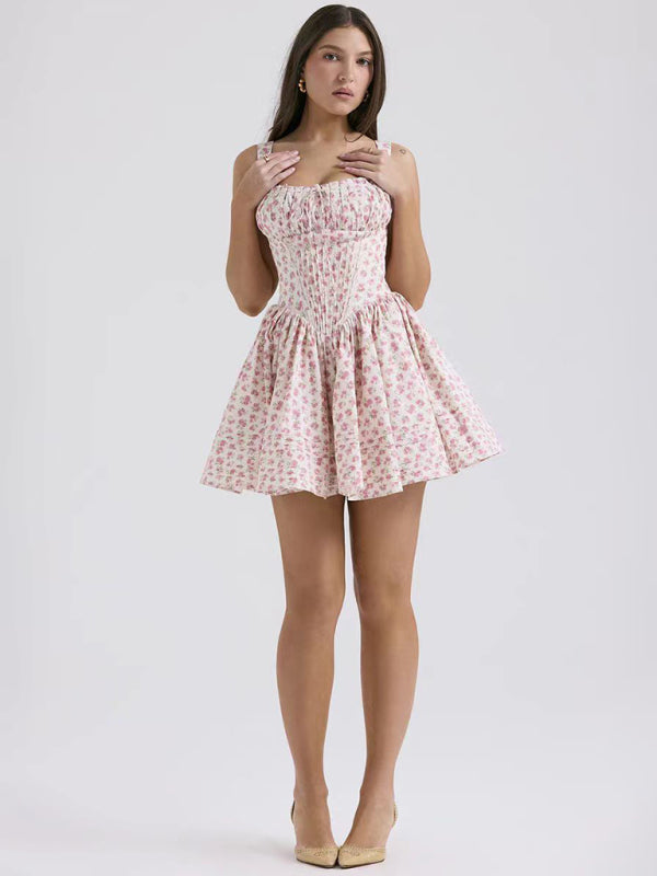 Levoire | Nouvelle robe sexy et élégante avec imprimé floral et bretelles