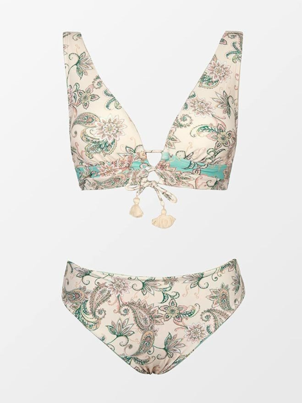 Levoire | Bikini-maillot de bain décolleté en V profond sans bretelles maillot de bain sexy à taille basse
