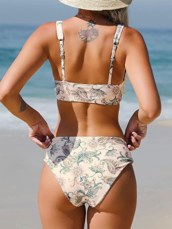 Levoire | Bikini-maillot de bain décolleté en V profond sans bretelles maillot de bain sexy à taille basse