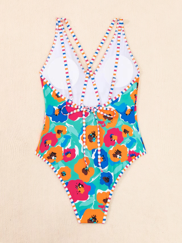 Levoire | Nouveau maillot de bain imprimé à une pièce avec découpe haute au dos