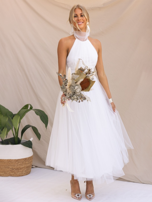 Levoire | Nouveau style col halter en maille robe à col roulé