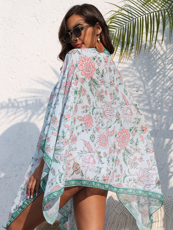 Levoire | Nouveau maillot de bain avec design de fleurs de resort col de nage (maillot de bain non inclus) Vert TAILLE UNIQUE