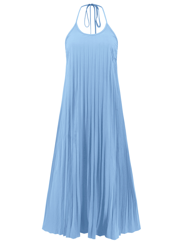 Levoire | Nouvelle robe longue plissée en A de vacances à la plage
