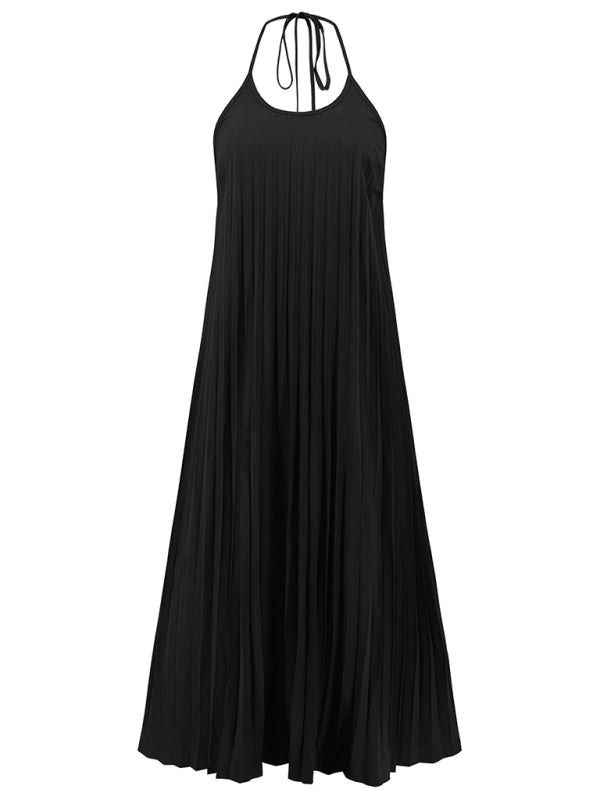 Levoire | Nouvelle robe longue plissée en A de vacances à la plage