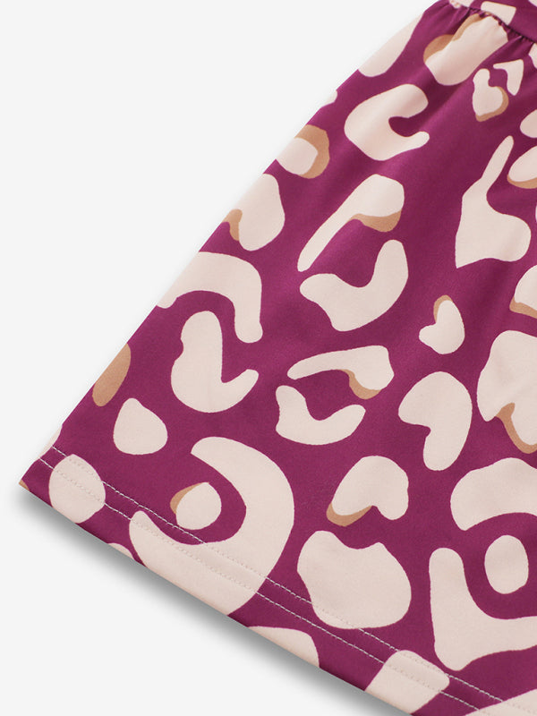 Levoire | Dame élégant imprimé élastique lanière jupe vacances style Fleur française lanière robe longue