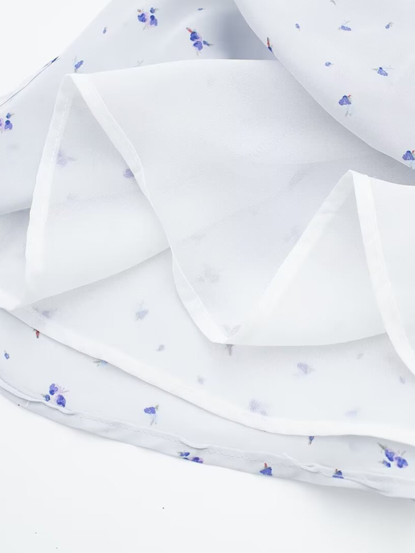 Levoire | Nouveau haut décoratif de fleurs superposées/conception de fleurs avec ourlet arrière