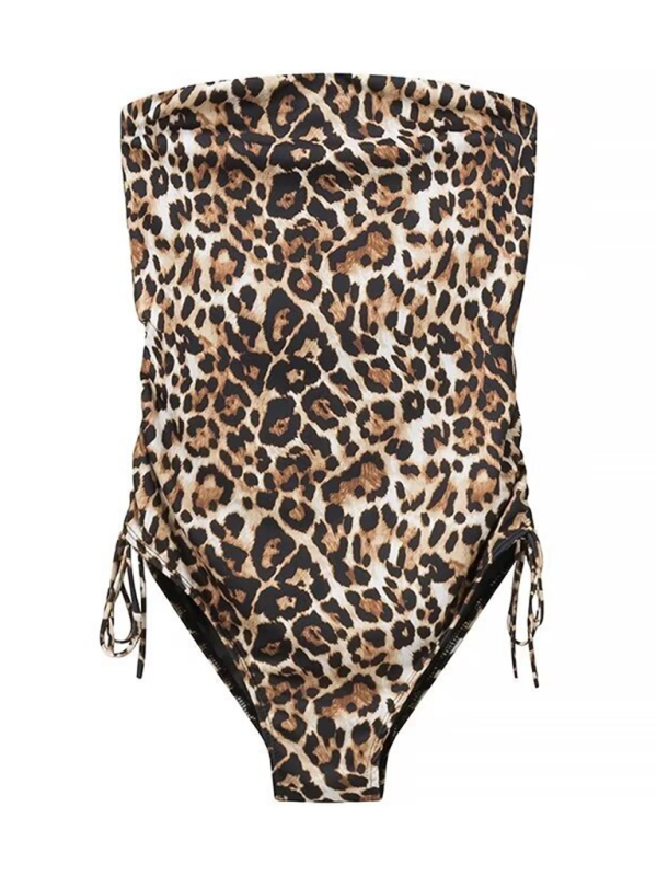 Levoire | Femme motif animal Slim Fit bandeau combinaison short de bain
