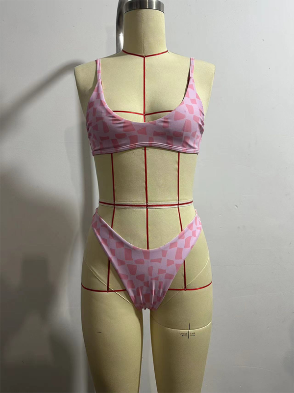 Levoire | Motematisk et sexy deux pièces de vacances femmes imprimé string bikini
