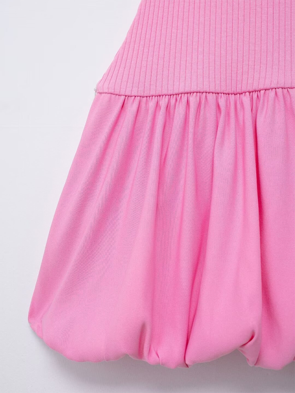 Levoire | Femmes Nouvelle Tenue de Loisirs Sans Manches Forme Bouffante Robe Côtelée