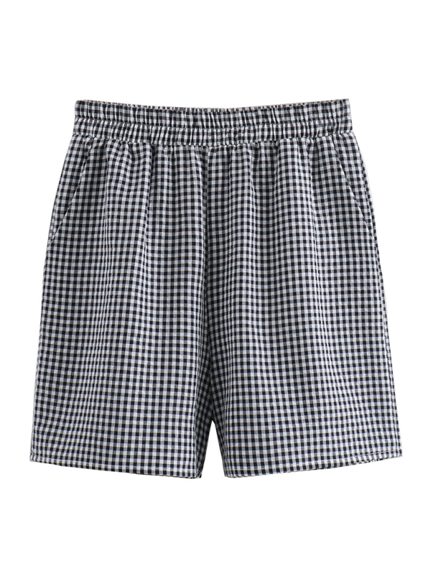 Levoire | Nouveaux ensembles de blouse de travail à lacets pour femmes + shorts à carreaux