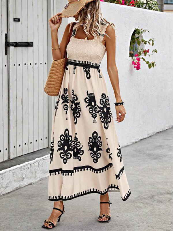 Levoire | Robe midi croisée imprimée style résort