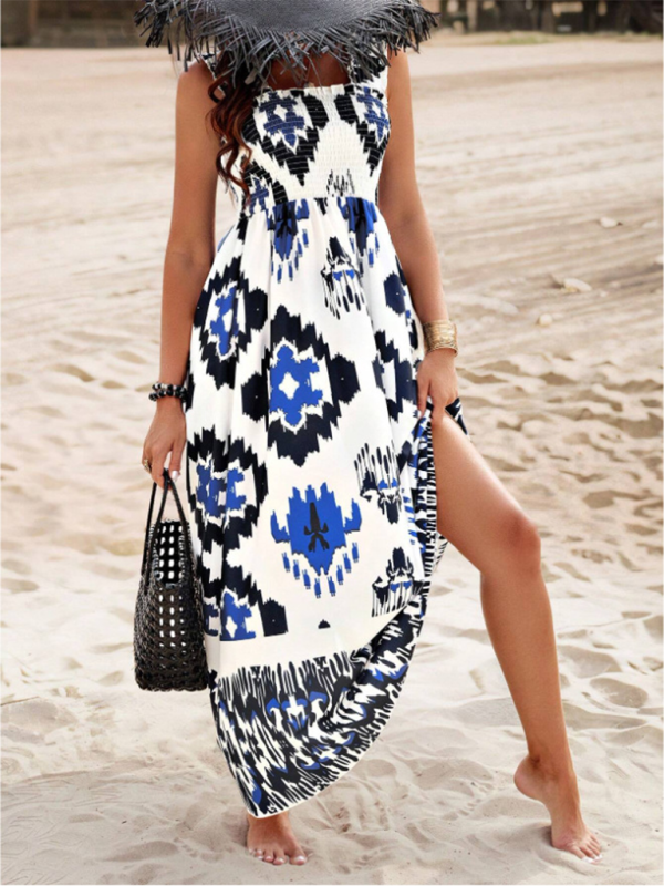 Levoire | Robe midi croisée imprimée style résort