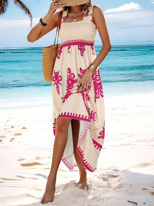 Levoire | Robe midi croisée imprimée style résort