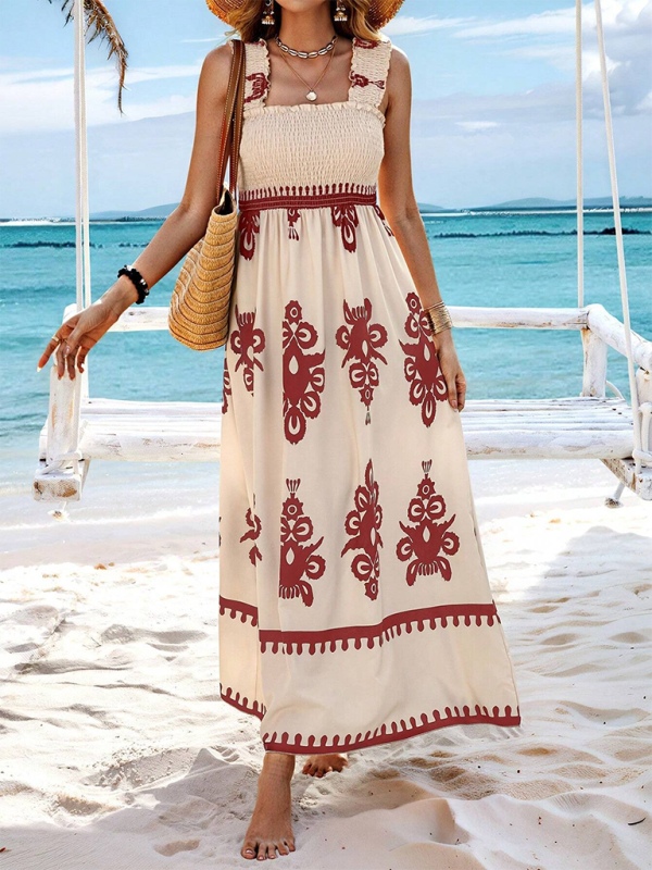 Levoire | Robe midi croisée imprimée style résort Vinkar