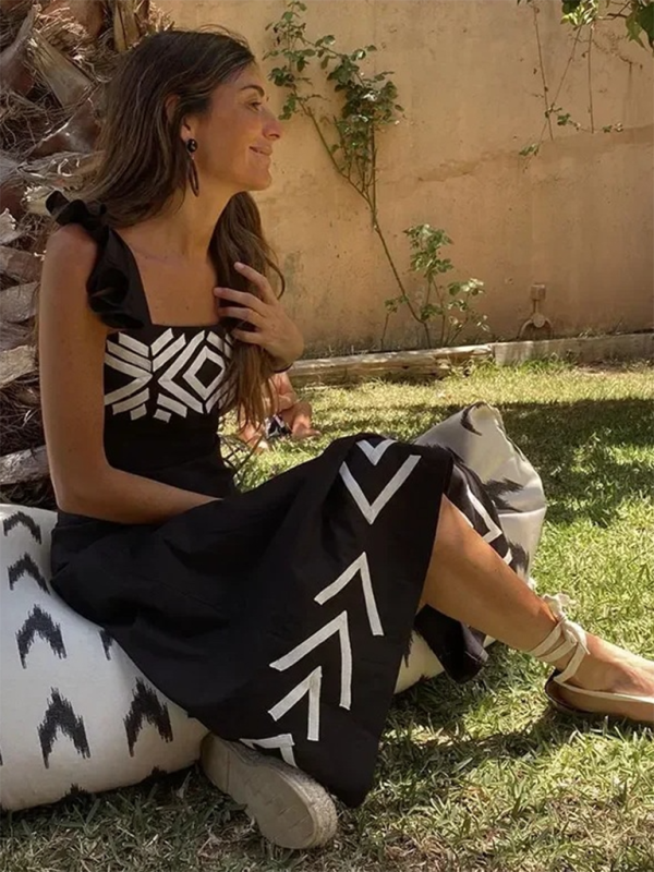 Levoire | Mode, hi-hat, ondulé, gilet imprimé et robe à jupe