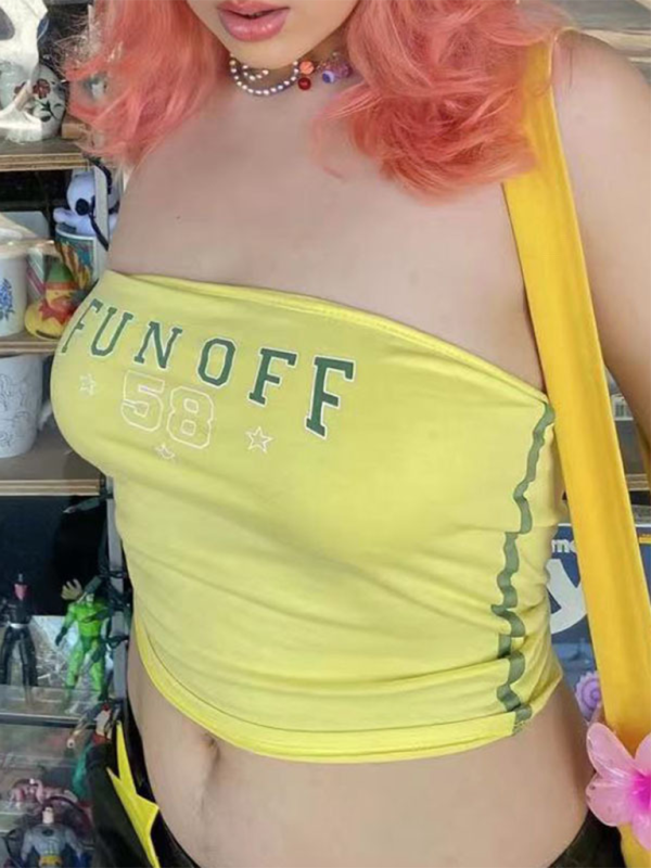 Levoire | Jour de l'indépendance - Imprimé drapeau haut slim fit Y2K crop sexy top Muster2