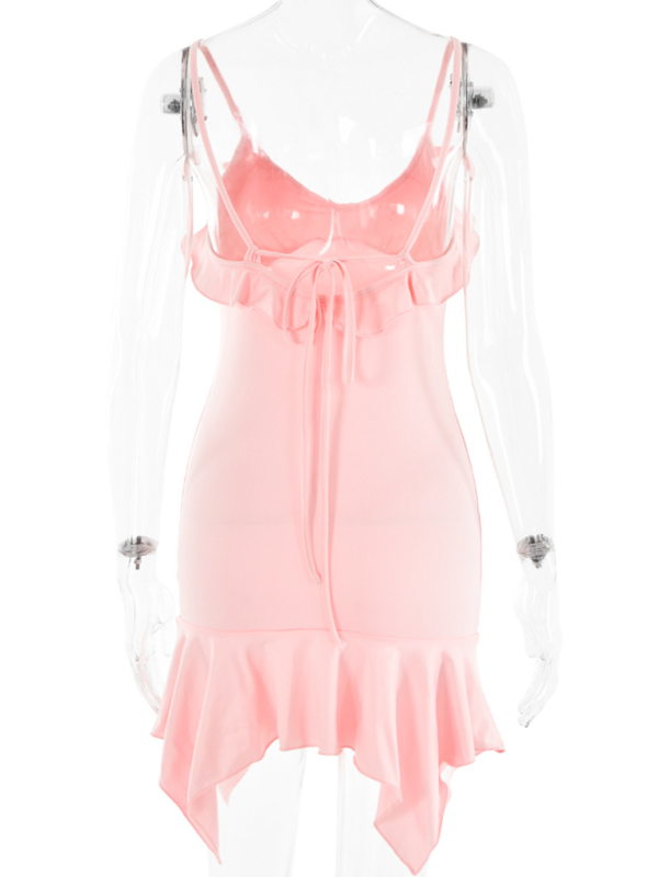 Levoire | Robe à bretelles décolletée mode nouvelle sexy chaude fille taille haute sac à dos jupe hanches