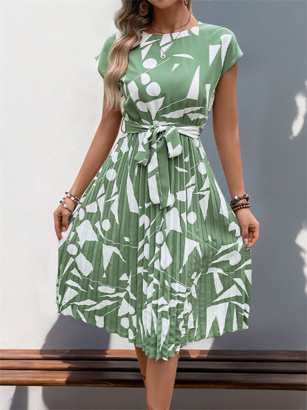 Levoire | Femmes nouvelle robe plissée à motif géométrique