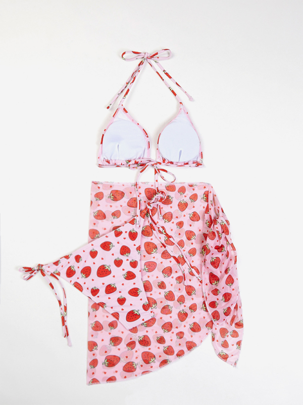 Levoire | Femmes sexy Bikini Lacer jupe trois pièces maillot de bain