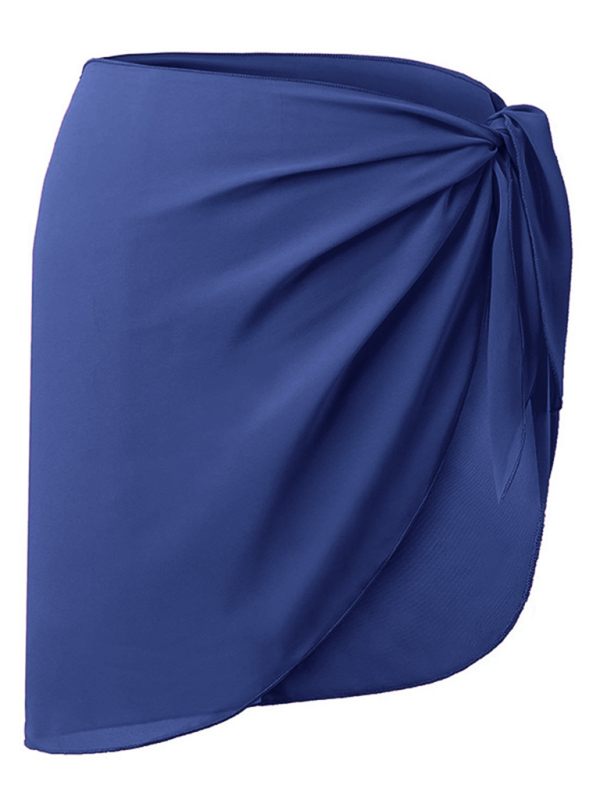 Levoire | Femme Bikini Couverture-Up Chemise Plage Emballage Robe Chiffon Jupe Tablier Bleu UNE TAILLE
