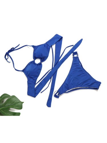 Levoire | Femmes Sexy Anneau Deux pièces Maillot de bain Uni Créé Bikini