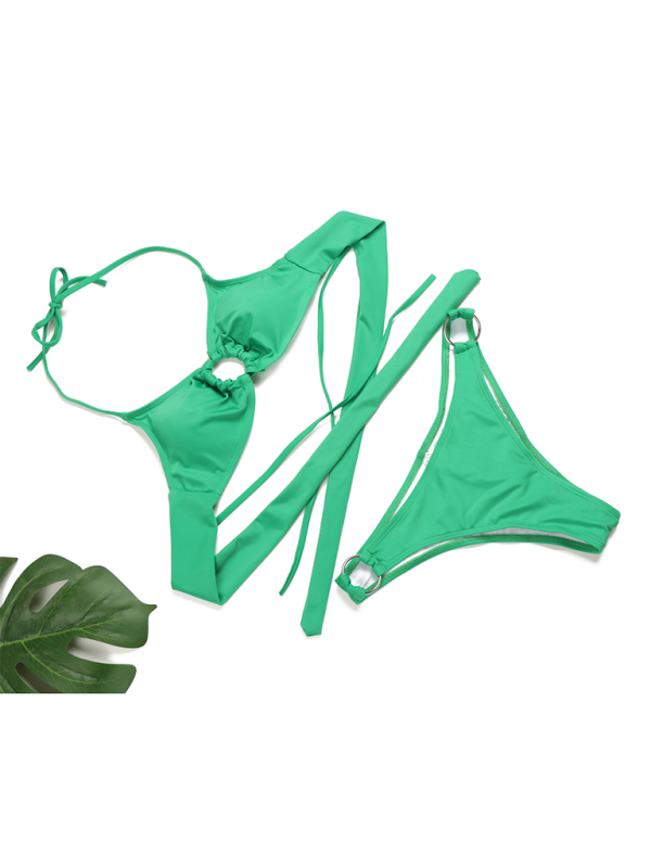 Levoire | Femmes Sexy Anneau Deux pièces Maillot de bain Uni Créé Bikini