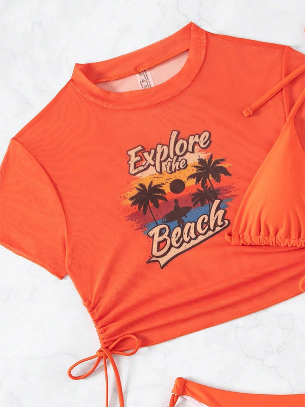Levoire | Maillot de bain sexy bikini trois pièces Tether de plage