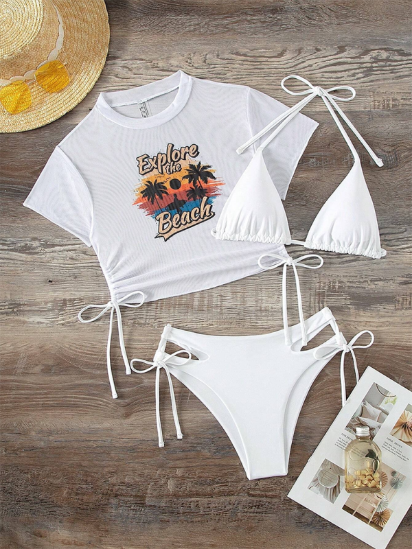 Levoire | Maillot de bain sexy bikini trois pièces Tether de plage