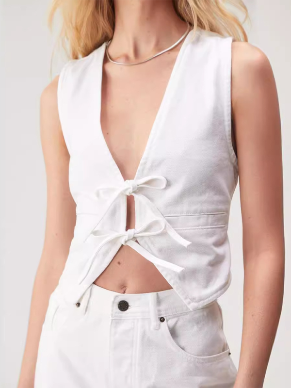 Levoire | Nouveau gilet denim profond V super sexy