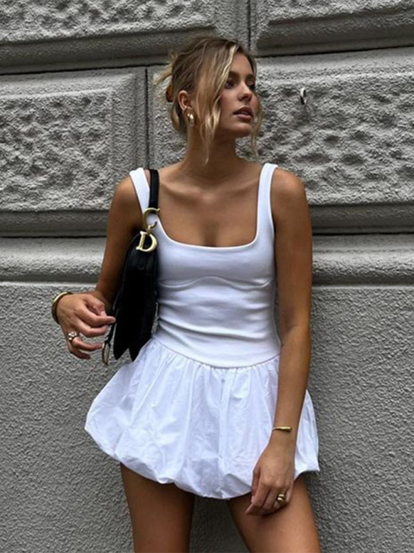 Levoire | Robe à bretelles unie sexy