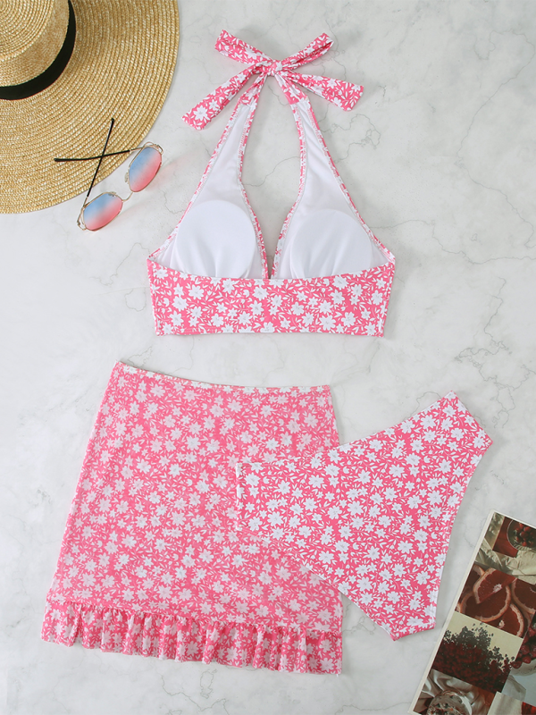 Levoire | Nouveau maillot de bain trois pièces dame petit fleuri bikini