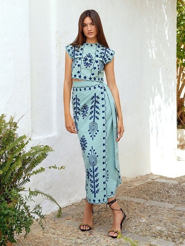Levoire | Nouvelle tendance mode marquée style de vacances robe deux pièces
