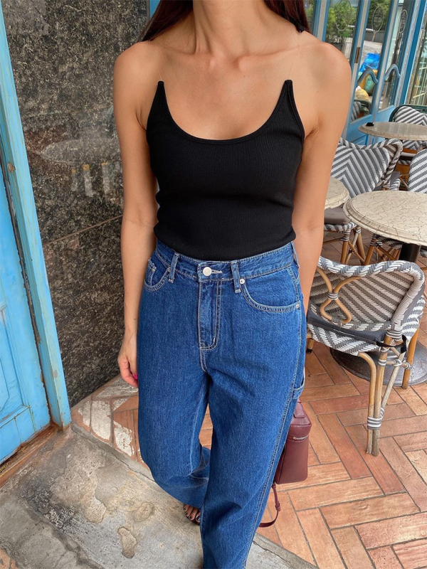 Levoire | Femme-Camisole avec haut côtelé rembourré