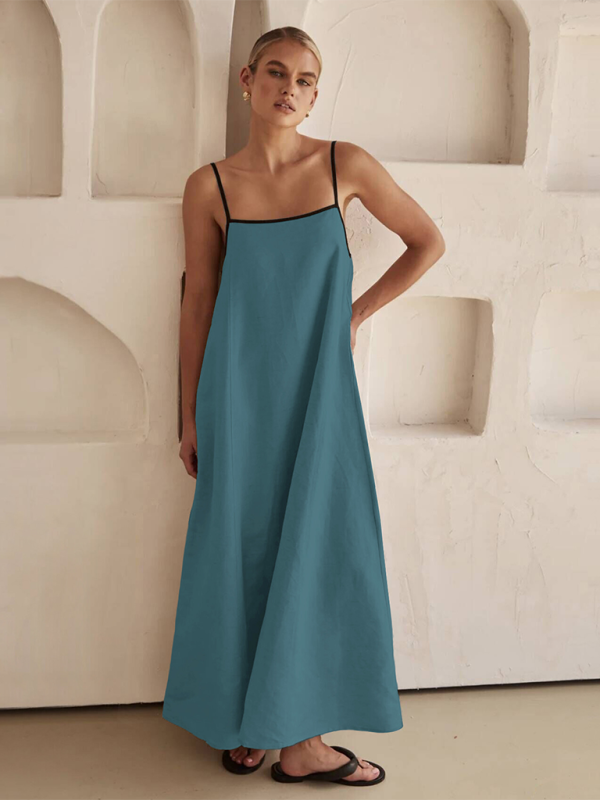 Levoire | Mode femme Tablier lin avec poches Couleur Champlain